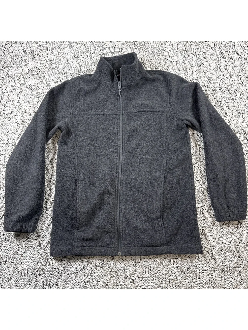 Swiss Alps Boys Full Zip Performance Sweater Jacket Navy Blue Size 8-10 Outdoor